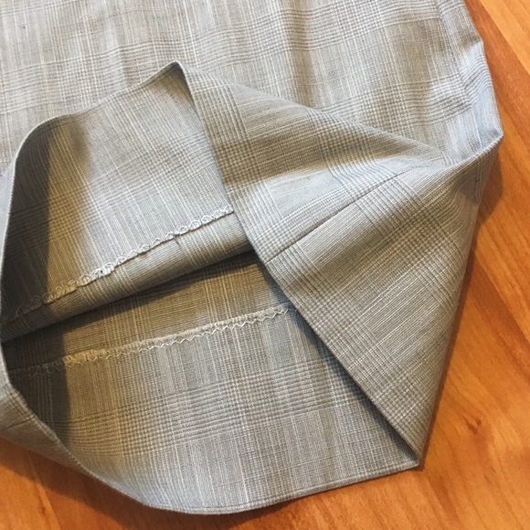 Gap Hip Slung Fit Light Grey Plaid Trousers 12 L - Picture 6 of 11